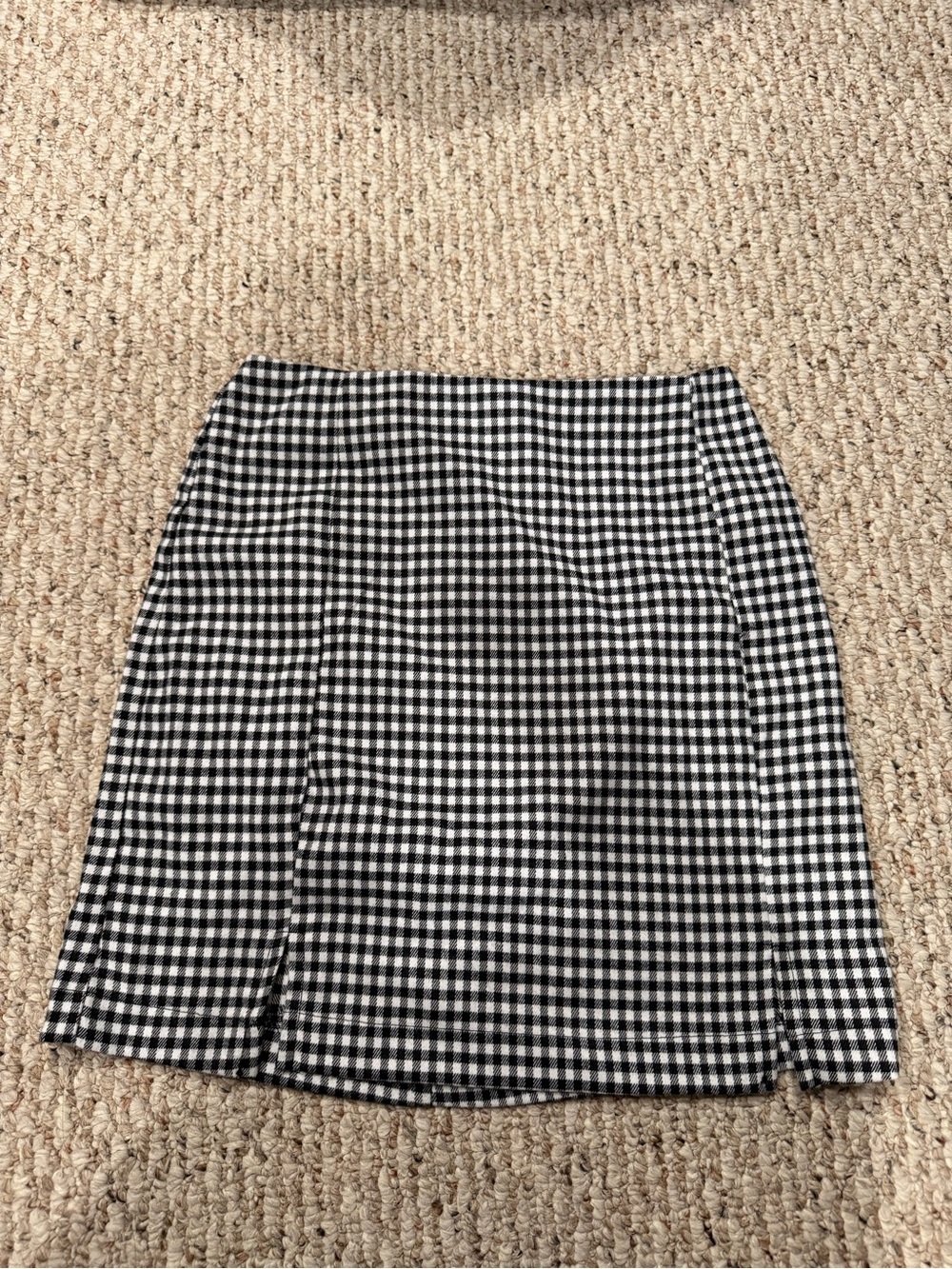 love on a hanger Black and White Gingham Pencil Skirt